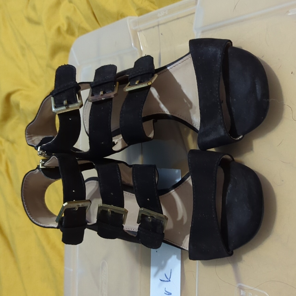 Black Suede Sandals
